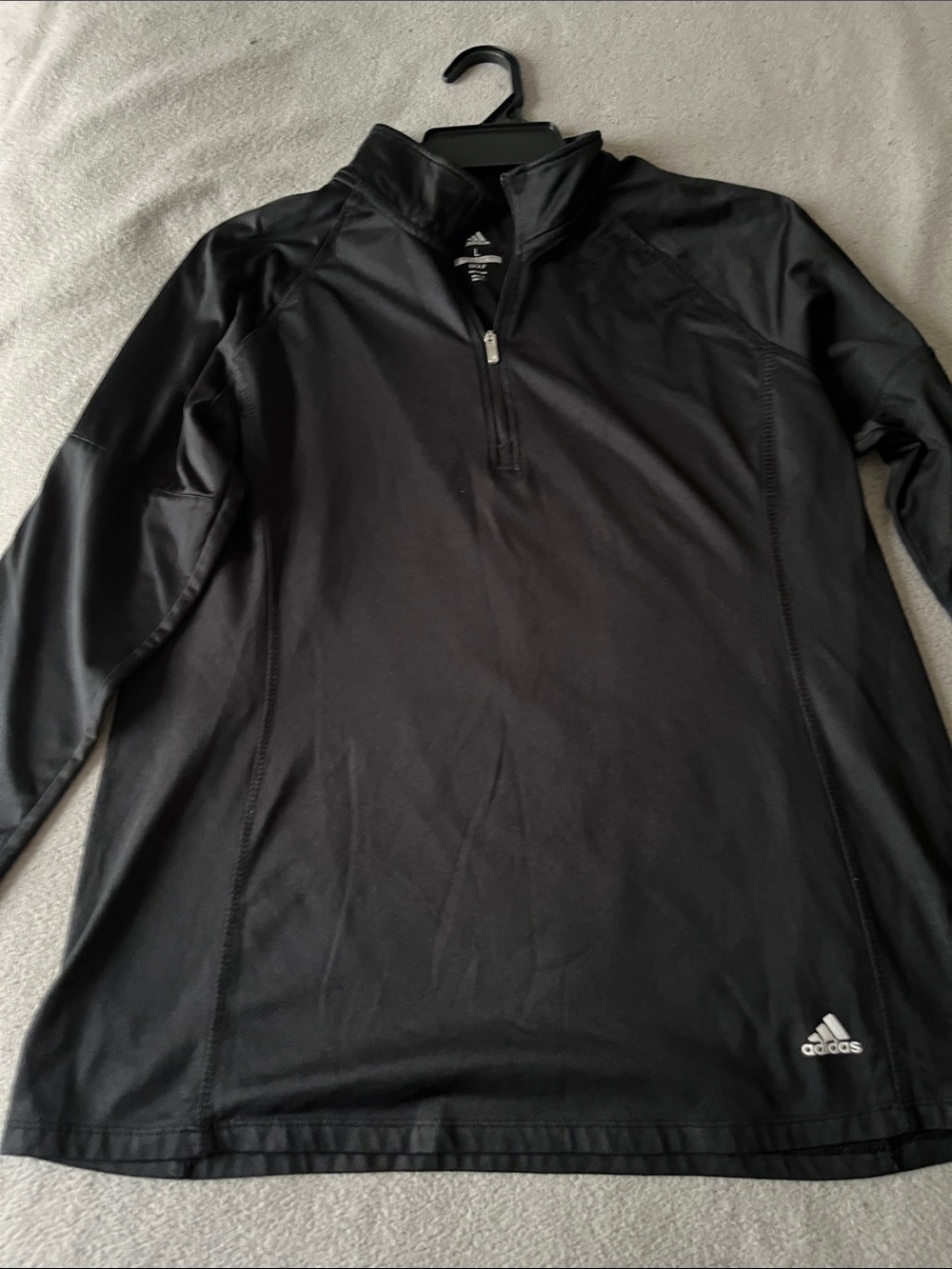 adidas Originals Black 1/4 Zip Athletic Pullover